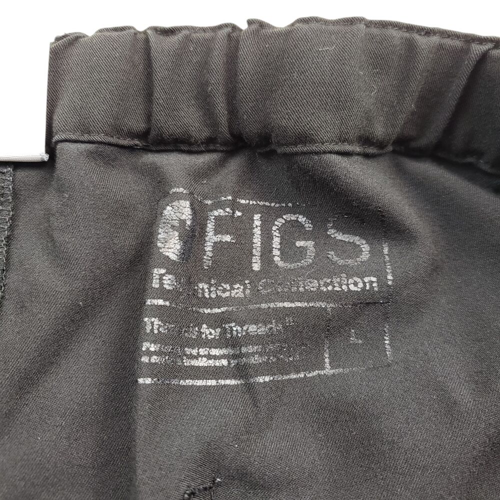 Figs Pisco Scub Pants Mens Large Black Drawstring Stretch Technical - Picture 4 of 9